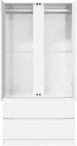 vidaXL Ντουλάπι Υψηλής Στιλπνότητας Λευκό 79,5 x 49 x 156 εκ