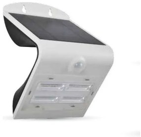 Ηλιακό Φωτιστικό LED 3W με Αισθητήρα Solar Wall Light 4000K+3000K White+Black Body 7523 VTAC-7523-Μαύρο-Λευκό 7523