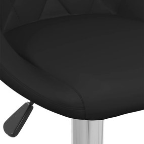 vidaXL Σκαμπό Μπαρ Μαύρο από Συνθετικό Δέρμα
