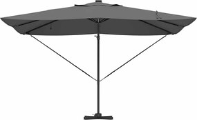vidaXL Ομπρέλα ηλίου με φώτα λωρίδας LED Ανθρακί 352 x 251 x 265 εκ.