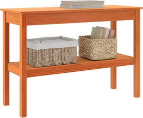 vidaXL Τραπέζι κονσόλας Κερωμένο καφέ 110 x 40 x 75 cm Στερεό πεύκο