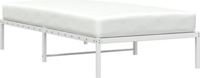 vidaXL Πλαίσιο Κρεβατιού Λευκό 100 x 200 εκ. Μεταλλικό