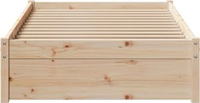 vidaXL Σκελετός Κρεβατιού Φυσικό 75 x 190 cm Solid Pine Wood