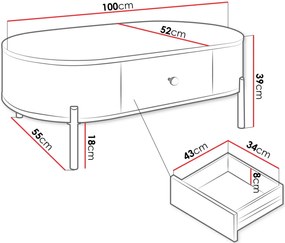 Τραπεζάκι σαλονιού Sepiroz