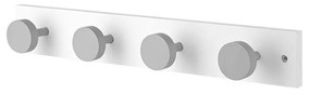 Κρεμάστρα Τοίχου 4 Θέσεων 02-18344 40x6x6cm White-Grey Estia