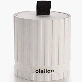 Αρωματικό Κερί Σε Βάζο Sutun 665CST1131 Φ8x8,5cm White-Black Aberto Design Τσιμέντο