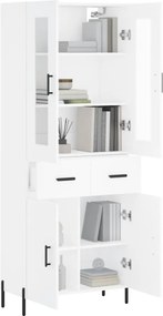 vidaXL Ντουλάπι Λευκό 69,5x34x180 εκ. από Επεξεργασμένο Ξύλο