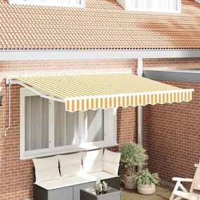 vidaXL Σκελετός Τέντας Κίτρινο και Λευκό 250 x 200 cm