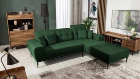 Γωνιακός καναπές Rapallo-Prasino-Δεξιά