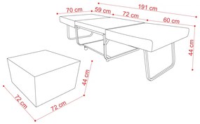 FOLD ΠΟΥΦ ΚΡΕΒΑΤΙ ΑΝΑΔΙΠΛΟΜΕΝΟ ΓΚΡΙ 07-651 70x72xH43cm - 16-0580