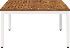 vidaXL Τραπεζάκι σαλονιού Φυσικό και Λευκό 80 x 80,5 x 45 εκ.