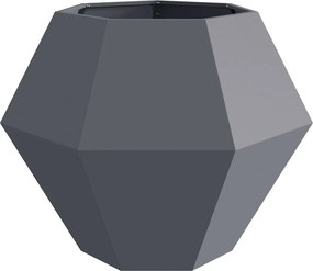 vidaXL Γλάστρα 2 τμχ. Ανθρακί 100 x 100 x 80 εκ Ατσάλι