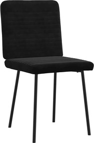 vidaXL Καρέκλες Τραπεζαρίας 4 τεμ. Μαύρες Βελούδινες