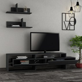 Σύνθεση Τηλεόρασης Ανθρακί DROTERI 180x32x42