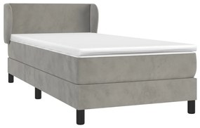 ΚΡΕΒΑΤΙ BOXSPRING ΜΕ ΣΤΡΩΜΑ ΑΝΟΙΧΤΟ ΓΚΡΙ 100X200 ΕΚ. ΒΕΛΟΥΔΙΝΟ 3127355