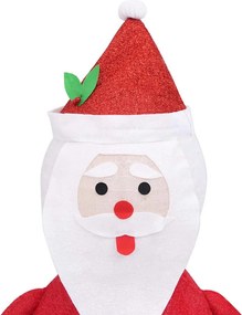 vidaXL Άγιος Βασίλης Χριστουγ. Φιγούρα LED 60 εκ. Πολυτελές Ύφασμα