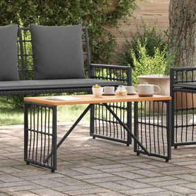 vidaXL Εξωτερικό Τραπέζι Μαύρο 80 x 40 x 40 cm
