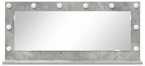 vidaXL Καθρέφτης τουαλέτας Σκυρόδεμα Γκρι 100 x 45 x 18 εκ.