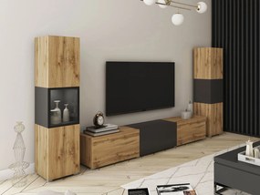 Σύνθεση σαλονιού Berlin III-Φυσικό - Μαύρο