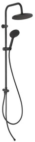 Στήλη Σταθερού Ντους Με Τηλέφωνο Coppa NP92-BL Black Ferro Pvc,Abs