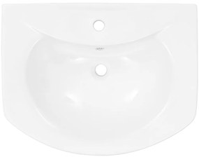 vidaXL Νιπτήρας Επιδαπέδιος με Κολόνα Λευκός 650x520x200 χιλ Κεραμικός