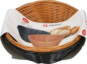 Καλάθια 20cm 2Τμχ Καφέ/Μαύρο ALPINA