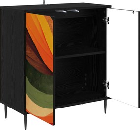 vidaXL Πλαϊνό γραφείο BONN Μαύρη Δρυς 69 x 33 x 76 εκ.