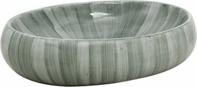 vidaXL Νιπτήρας Οβάλ Πράσινος 59 x 40 x 15 εκ. Κεραμικός