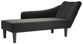 vidaXL Σαλόνι πολυθρόνας με δεξί μπράτσο Μαύρο ύφασμα