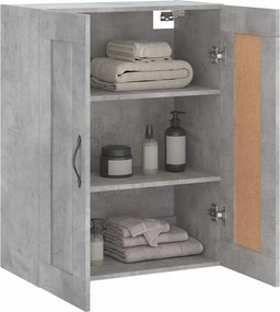 vidaXL Ντουλάπι Επιτοίχιο Γκρι Σκυροδεμ. 69,5x34x90 εκ. Επεξεργ. Ξύλο