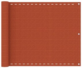 vidaXL Διαχωριστικό Βεράντας Πορτοκαλί 75 x 300 εκ. από HDPE