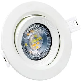 Χωνευτό Σποτ Φωτιστικό Οροφής LED CCT SMD 7W 3000K-6000K IP44 Λευκό Epistar 6444 Spotlight 6444 Λευκό