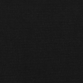 Κεφαλάρι με Πτερύγια Μαύρο 183x23x118/128 εκ. Υφασμάτινο - Μαύρο