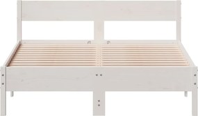 vidaXL Σκελετός Κρεβ. Χωρίς Στρώμα Λευκό 120x190 εκ Μασίφ Πεύκο