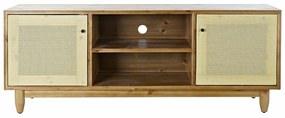 Τηλεόραση DKD Home Decor Καφέ 140 x 38 x 53 cm Έλατο Φυσικό ρατάν