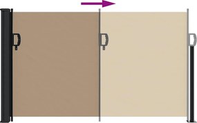 vidaXL Σκίαστρο Πλαϊνό Συρόμενο Taupe 120 x 600 εκ.