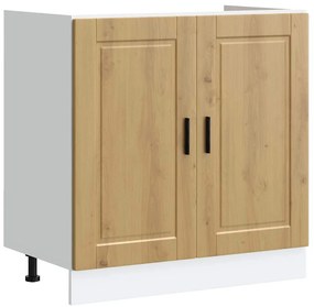 vidaXL Βάση νιπτήρα 2 pcs Καφέ 80 x 46 x 84.5 εκ. Επεξεργασμένο ξύλο
