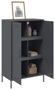 vidaXL Ντουλάπι Ανθρακί 68x39x113 εκ. από Ατσάλι
