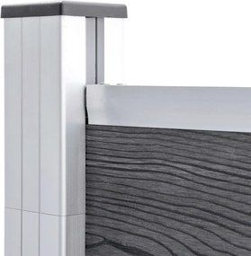 vidaXL Πάνελ Περίφραξης Γκρι 353 x 186 εκ. από WPC