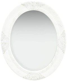 vidaXL Καθρέφτης Τοίχου με Μπαρόκ Στιλ Λευκός 50 x 60 εκ.