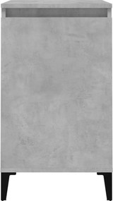 vidaXL Κομοδίνα 2 τεμ. Γκρι Σκυροδέματος 40x35x70 εκ. Επεξεργ. Ξύλο