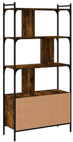 vidaXL Βιβλιοθήκη με Πόρτες Καπνιστή Δρυς 76,5x30x154,5 εκ. Επεξ. Ξύλο