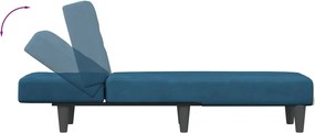 vidaXL Ανάκλιντρο Μπλε Βελούδινο