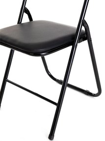 ΚΑΡΕΚΛΑ ΠΤΥΣΣΟΜΕΝΗ ARTELIBRE PRASLIN ΜΑΥΡΟ ΜΕΤΑΛΛΟ/PVC 41X44X79CM