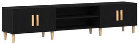 vidaXL Ντουλάπι τηλεόρασης Μαύρο Δρυς 180x31,5x40 εκ Επεξεργασμένο ξύλο