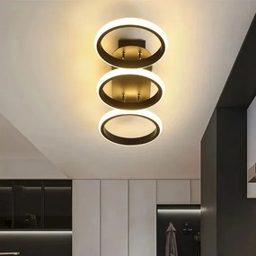 Φωτιστικό Οροφής Τρίφωτο LED Homelighting Triplet Black 77-50474