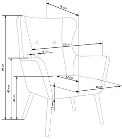 COTTO leisure chair, color: beige DIOMMI V-CH-COTTO-FOT-BEŻOWY