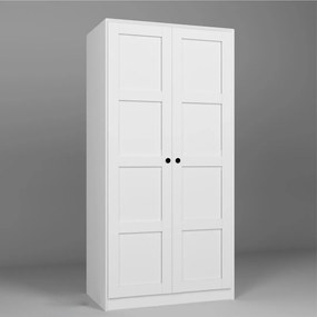 Διφυλλη Ντουλαπα Λευκο LUCAS 1600 52x180x192