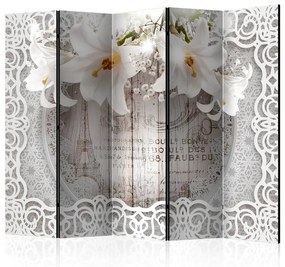 Διαχωριστικό με 5 τμήματα - Lilies and Quilted Background II [Room Dividers]