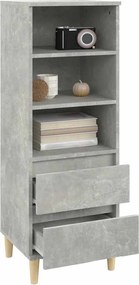 vidaXL Ντουλάπι Γκρι Σκυρ. 40x36x110 εκ. από Επεξεργασμένο Ξύλο
